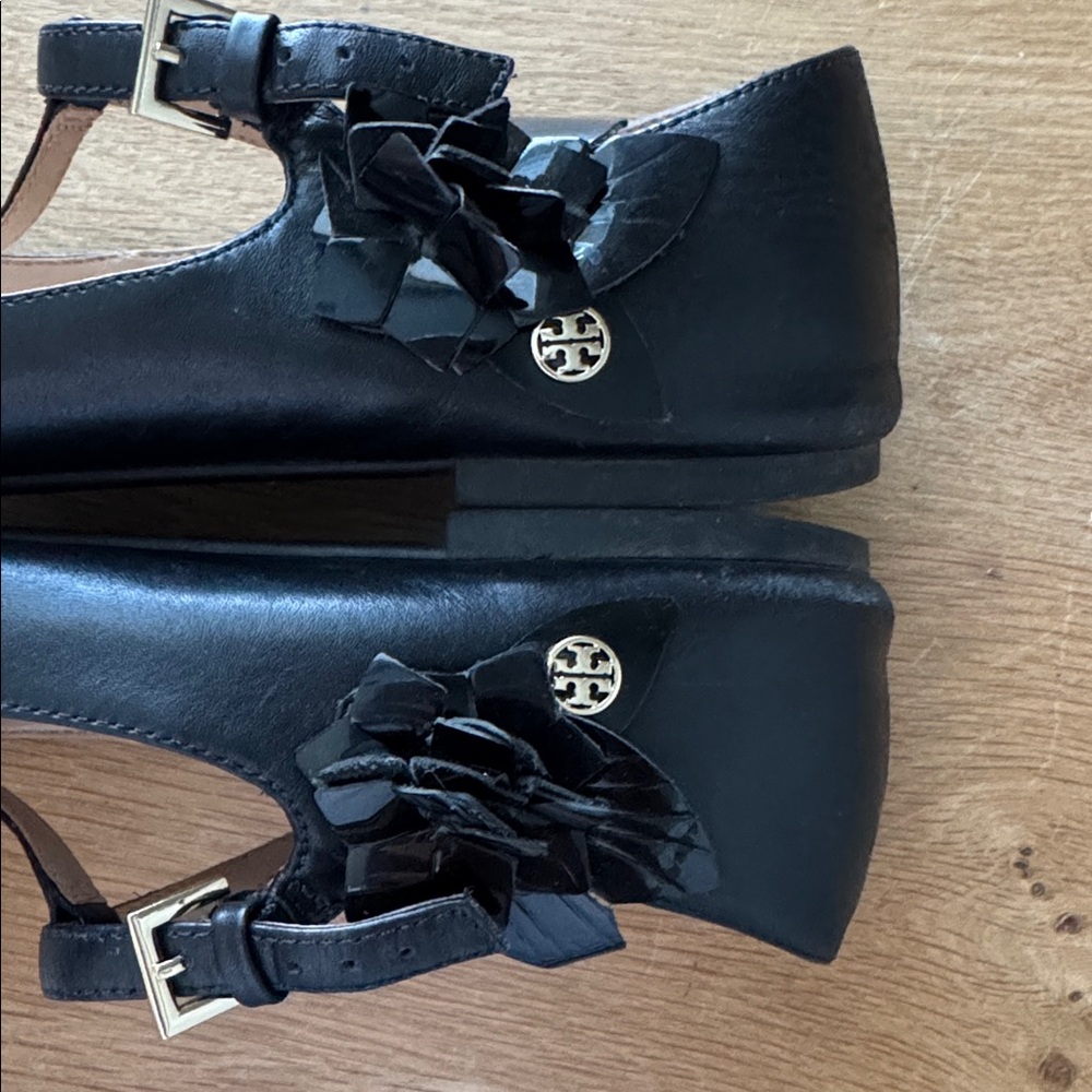 Tory Burch Leather Mary Jane Flats Size 9 - Picture 5 of 9
